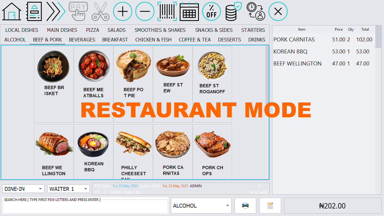 Restaurant Mode