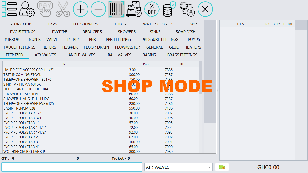 Shop Mode